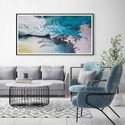 Quadro Com Moldura Chanfrada Abstrato Colorido