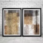 Quadro Com Moldura Chanfrada Abstrato Moderno