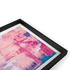 Quadro Com Moldura Chanfrada Abstrato Rosa