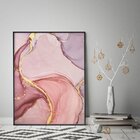 Quadro Com Moldura Chanfrada Abstrato Rose