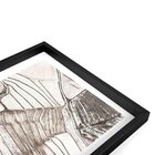 Quadro Com Moldura Chanfrada Abstrato Rose