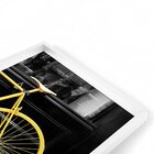 Quadro Com Moldura Chanfrada Bicicleta Amarela