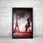 Quadro Com Moldura Chanfrada Bicicleta Em Paris