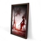 Quadro Com Moldura Chanfrada Bicicleta Em Paris