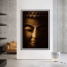 Quadro Com Moldura Chanfrada Buda Dourado