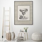 Quadro Com Moldura Chanfrada Cálice Retro