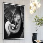 Quadro Com Moldura Chanfrada Elefante