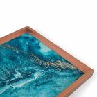 Quadro Com Moldura Chanfrada Elemental Azul