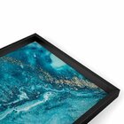 Quadro Com Moldura Chanfrada Elemental Azul