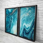 Quadro Com Moldura Chanfrada Elemental Azul