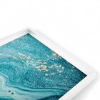 Quadro Com Moldura Chanfrada Elemental Azul