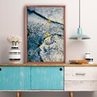 Quadro Com Moldura Chanfrada Elementos Dourados