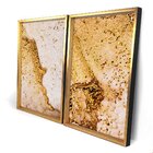 Quadro Com Moldura Chanfrada Espuma De Ouro