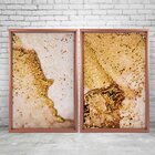 Quadro Com Moldura Chanfrada Espuma De Ouro