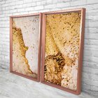 Quadro Com Moldura Chanfrada Espuma De Ouro