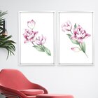 Quadro Com Moldura Chanfrada Flor