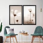 Quadro Com Moldura Chanfrada Flor Classica