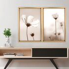 Quadro Com Moldura Chanfrada Flor Classica