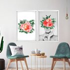 Quadro Com Moldura Chanfrada Floral