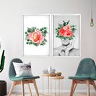Quadro Com Moldura Chanfrada Floral