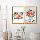 Quadro Com Moldura Chanfrada Floral