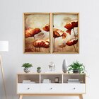 Quadro Com Moldura Chanfrada Flores Envelhecida