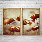 Quadro Com Moldura Chanfrada Flores Envelhecida