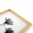 Quadro Com Moldura Chanfrada Flores Preto E Branco