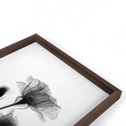Quadro Com Moldura Chanfrada Flores Preto E Branco