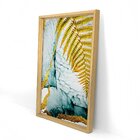 Quadro Com Moldura Chanfrada Folha Dourada