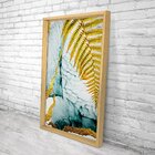 Quadro Com Moldura Chanfrada Folha Dourada