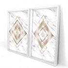 Quadro Com Moldura Chanfrada Geométricos