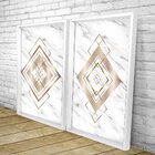 Quadro Com Moldura Chanfrada Geométricos