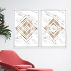 Quadro Com Moldura Chanfrada Geométricos