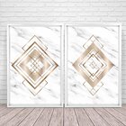 Quadro Com Moldura Chanfrada Geométricos