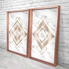 Quadro Com Moldura Chanfrada Geométricos