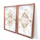 Quadro Com Moldura Chanfrada Geométricos