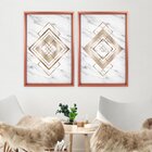 Quadro Com Moldura Chanfrada Geométricos