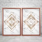 Quadro Com Moldura Chanfrada Geométricos