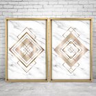 Quadro Com Moldura Chanfrada Geométricos