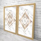 Quadro Com Moldura Chanfrada Geométricos