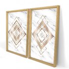 Quadro Com Moldura Chanfrada Geométricos