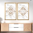 Quadro Com Moldura Chanfrada Geométricos