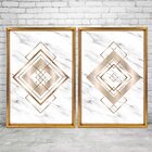 Quadro Com Moldura Chanfrada Geométricos