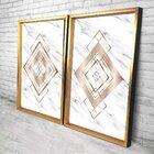 Quadro Com Moldura Chanfrada Geométricos