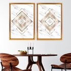 Quadro Com Moldura Chanfrada Geométricos