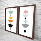 Quadro Com Moldura Chanfrada Geométricos Colocidos