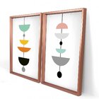 Quadro Com Moldura Chanfrada Geométricos Colocidos