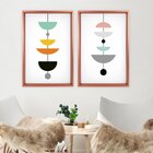 Quadro Com Moldura Chanfrada Geométricos Colocidos