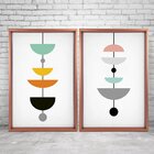 Quadro Com Moldura Chanfrada Geométricos Colocidos